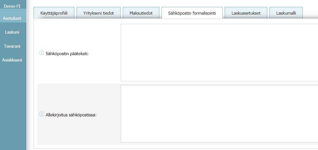 Käyttäjäprofiili - Sähköpostin formalisointi Käyttäjäprofiili - Sähköpostin formalisointi