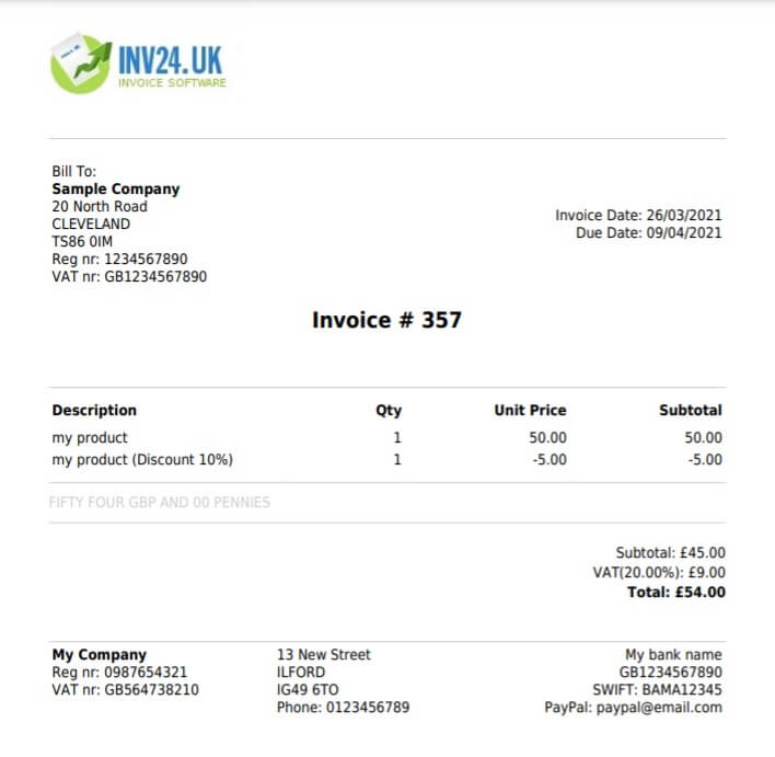 invoice with discounts invoice with discounts