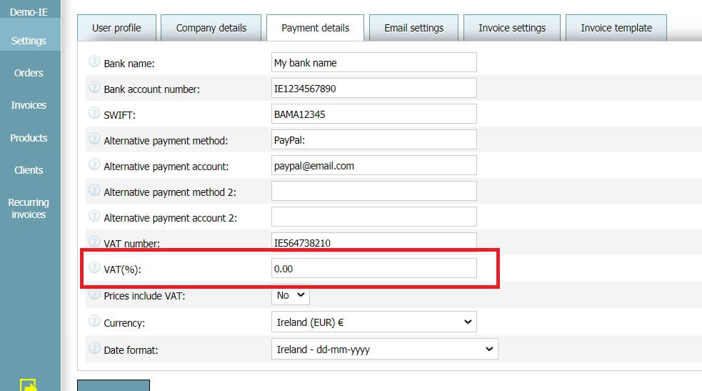 How to make an invoice without VAT