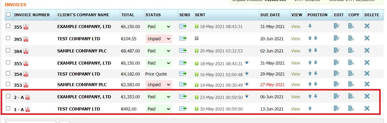 Recurring Invoices Recurring Invoices