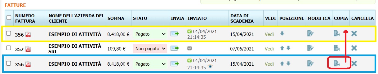 come copiare la fattura come copiare la fattura