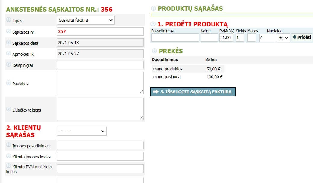 Kaip išrašyti sąskaitą faktūrą Kaip išrašyti sąskaitą faktūrą