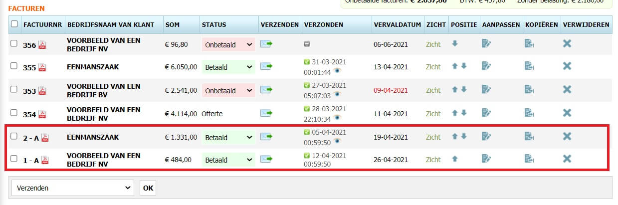 Terugkerende facturering