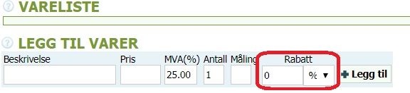 Hvordan lage en faktura med rabatter