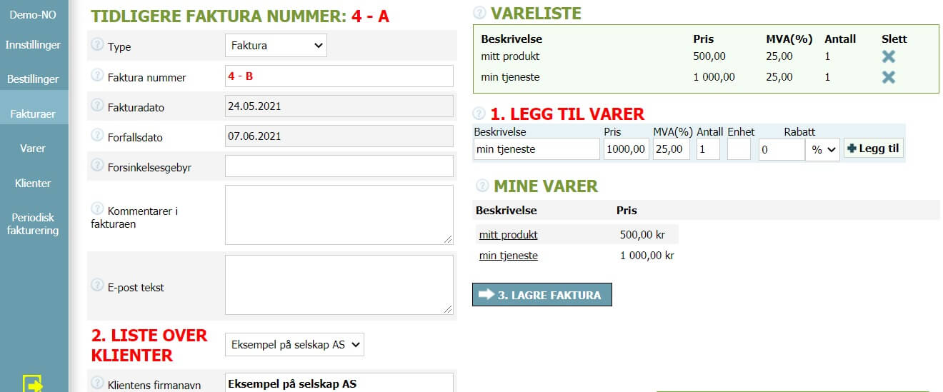 Hvordan lage en faktura Hvordan lage en faktura