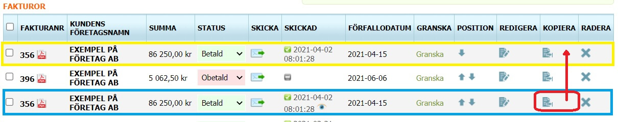 Hur man kopierar sin faktura
