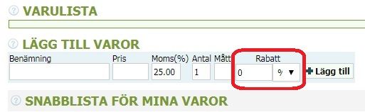 Så här skapar du en faktura med rabatter Så här skapar du en faktura med rabatter