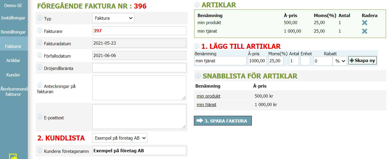 Hur du skapar en faktura
Hur du skapar en faktura