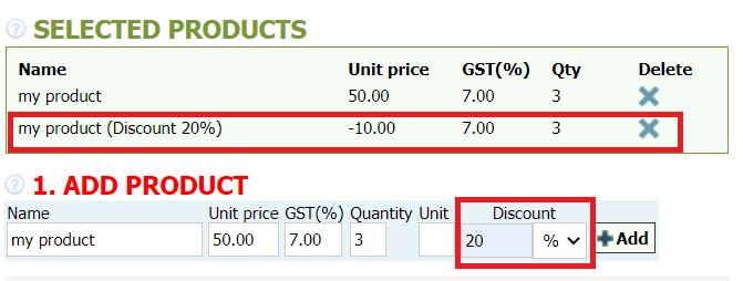 How to make an invoice with discounts