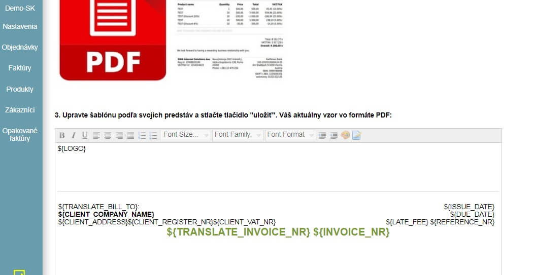 Ako si vytvoriť vlastný vzor faktúry